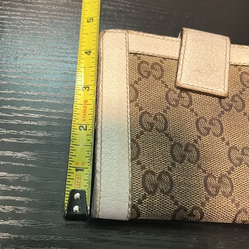 Gucci Wallet Purse GG Beige Brown Woman unisex Authentic Used T256 - with Code. - Picture 10 of 10